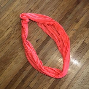 Bright orange infinity scarf